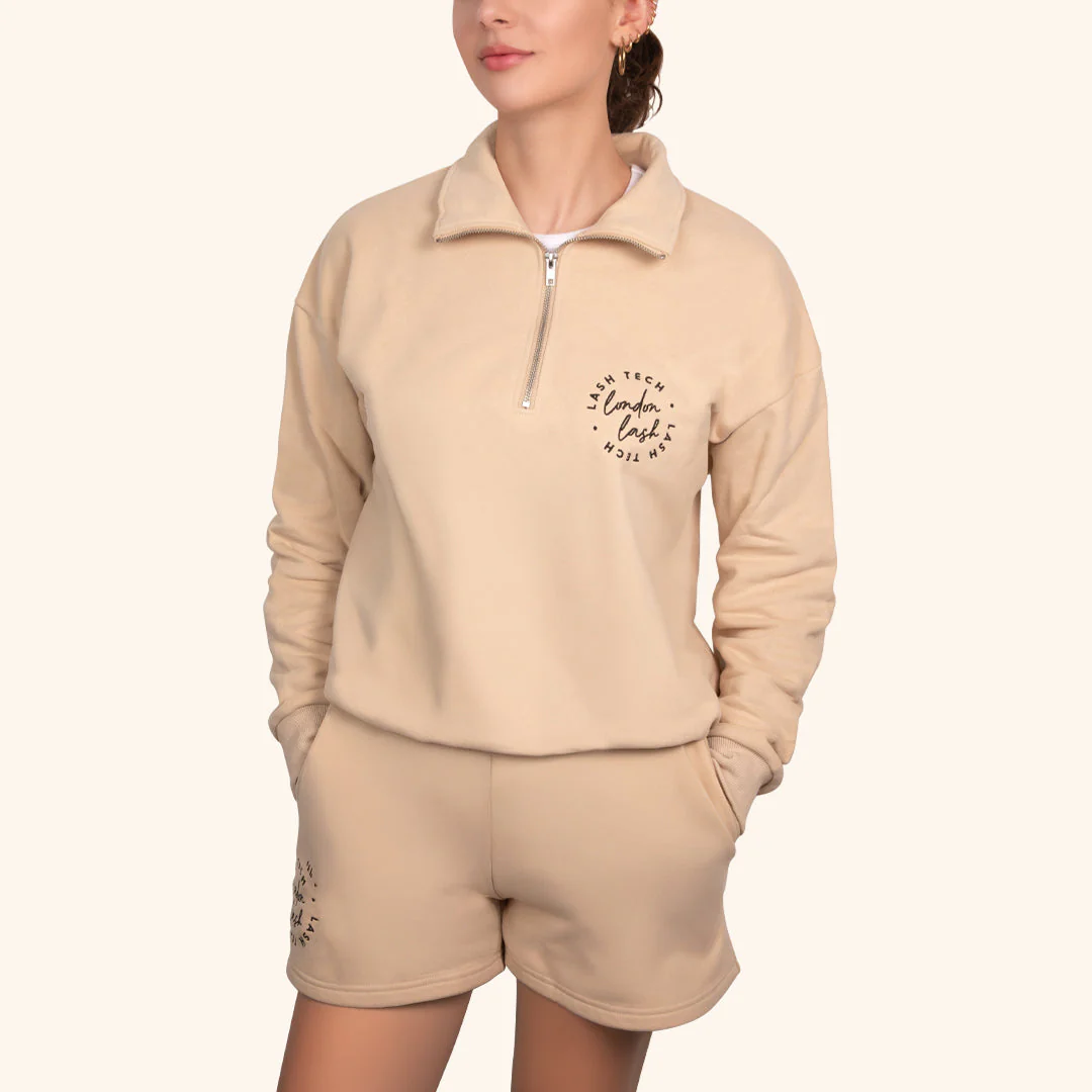London Lash Funnel Neck Zip Sweatshirt - Image 2